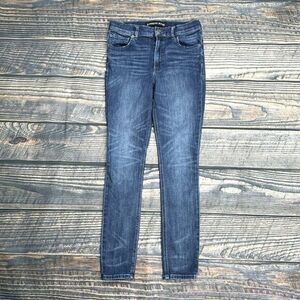 Express Women's Jeans Leggings High Rise Size 4 Medium Wash Cotton Blend Stretch